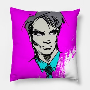 Guy In Blue Tie Pillow