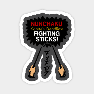 Vintage Nunchuk Fighting Sticks Magnet