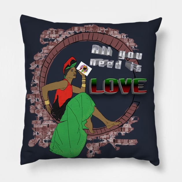 All You Need Is Love Pillow by djmrice