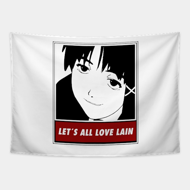 Let's All Love Lain Tapestry by Rebellion10