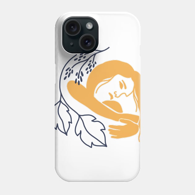 Mother and Child Illustrations Phone Case by NJORDUR