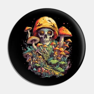 Psychedelic World Sketches Magic Shroom Pin