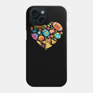 I Love My School Heart Back To School Gift Phone Case