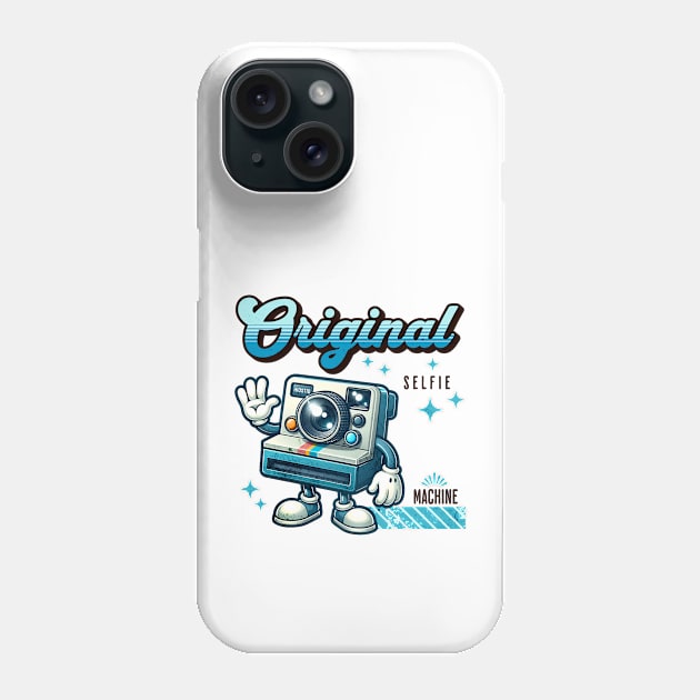 Original Selfie Machine - Vintage Polaroid Mascot Phone Case by Critter Chaos