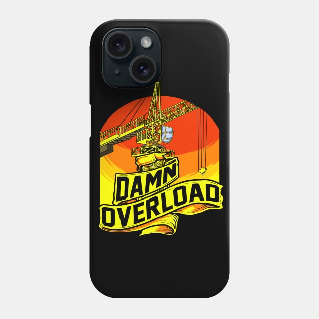 Tower Crane Sunrise Phone Case by damnoverload