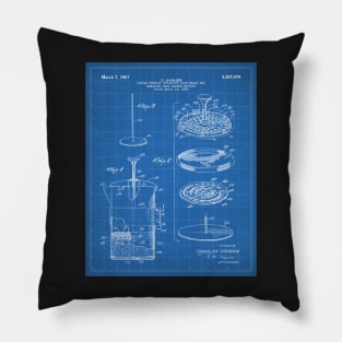 Coffee Filter Patent - Coffee Shop Art - Blueprint Pillow