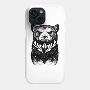 Bear Grizzly Wild Animal Nature Illustration Art Tattoo Phone Case