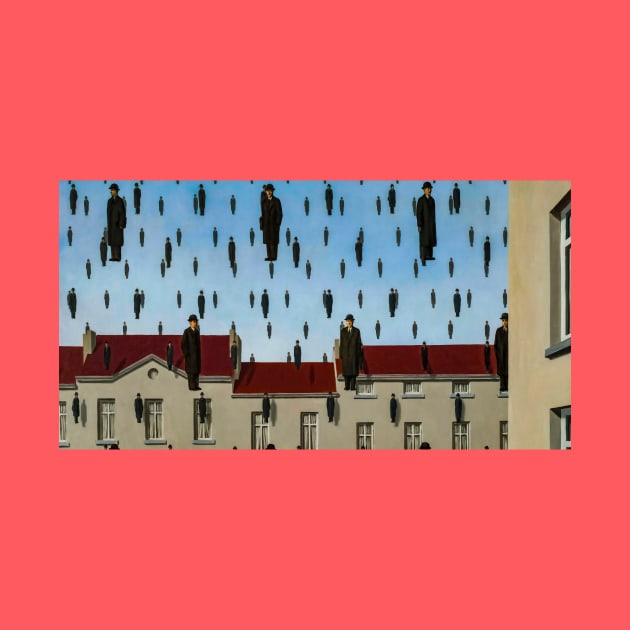 Rene Magritte - Golconda by GrampaTony