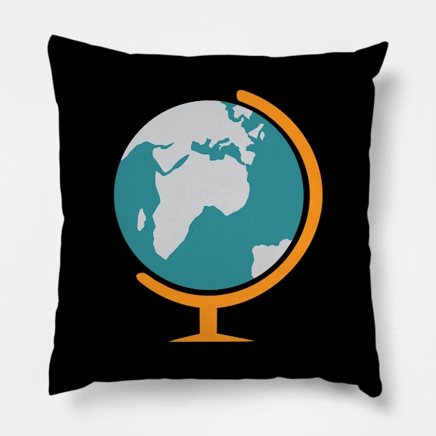 T-shirt with a globe Pillow by LAMUS