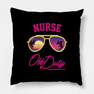 Nurse Off Duty Beach Sunset Pillow