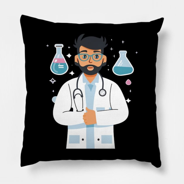Happy doctor day Pillow by Yns store