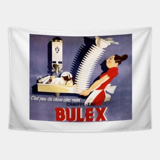 BULEX Cartoon Waitress Belgian Water Heater Vintage Advertisement Tapestry