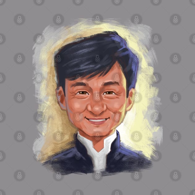 Jackie Chan Digital Painting by Manlangit Digital Studio