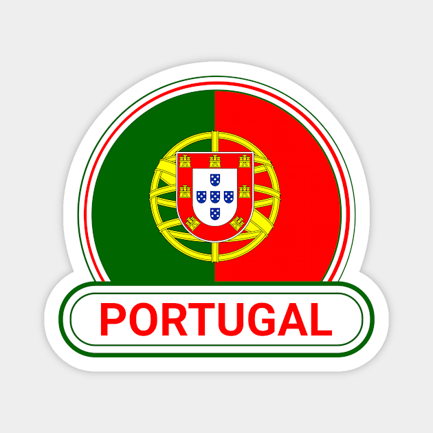 Portugal Country Badge - Portugal Flag Magnet by Yesteeyear