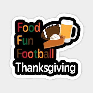 Thanksgiving Food Fun and Football Magnet