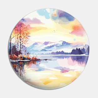 Winter Sunset Pin