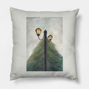 Farola en navidad Pillow