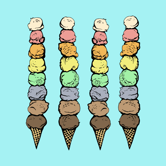 Giant Rainbow Ice Cream Cones by studiogooz