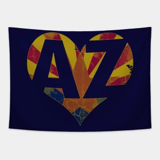 Vintage Arizona Heart Flag AZ Arizonian Tapestry