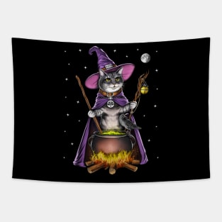 Cat Witch Tapestry