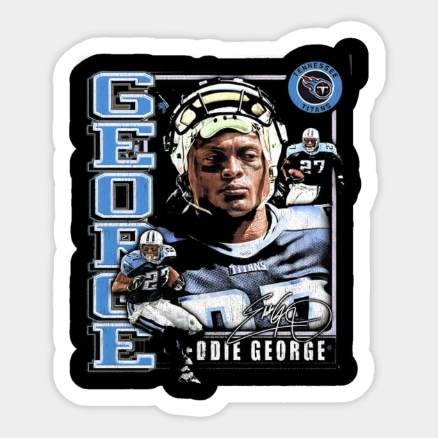 Eddie George Vertical - Eddie George - Sticker | TeePublic
