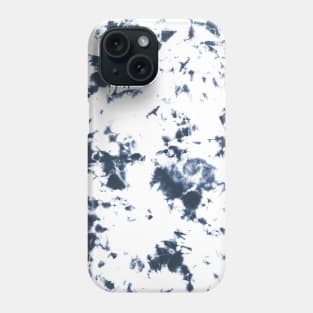 Navy blue and white Storm - Tie-Dye Shibori Texture Phone Case