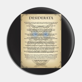 Desiderata Pin