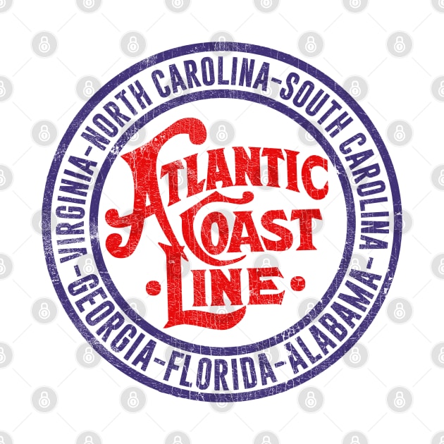 Atlantic Coastline Railroad --- Vintage Style Faded Design by DrumRollDesigns