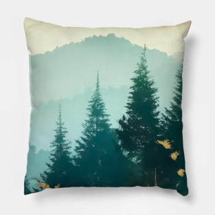 Foggy Forest Pillow