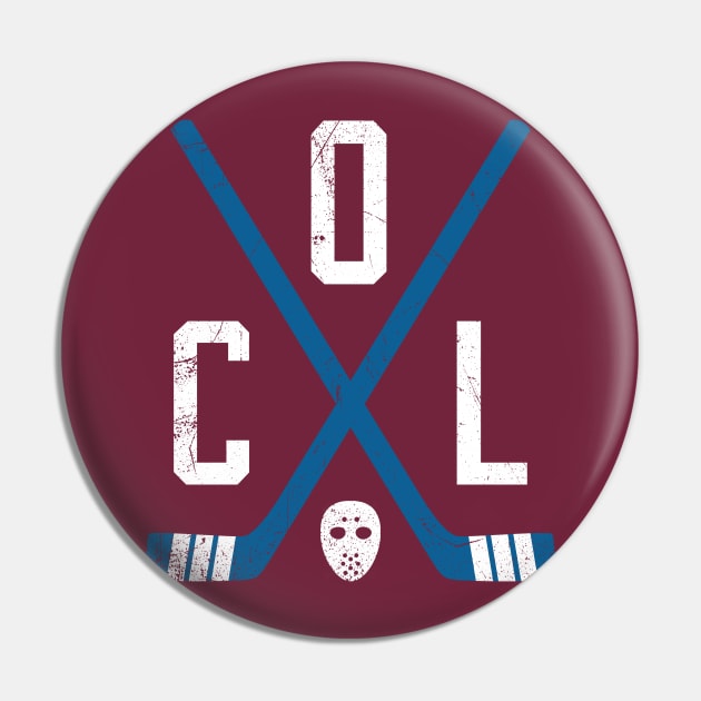 COL Retro Sticks - Burgundy Pin by KFig21