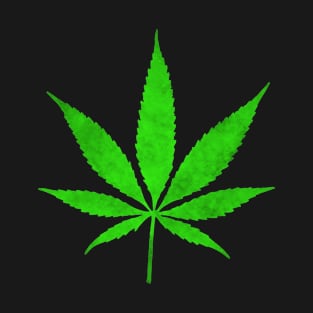 Green Cannabis Weed Leaf T-Shirt