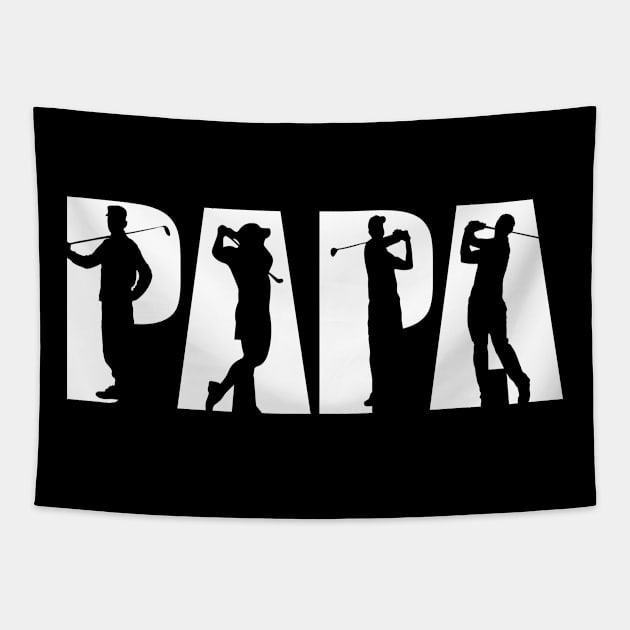 Papa Golf Cool Design Tapestry by TeeShirt_Expressive