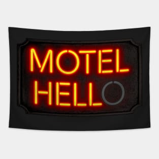 Motel Hell Neon Sign Tapestry