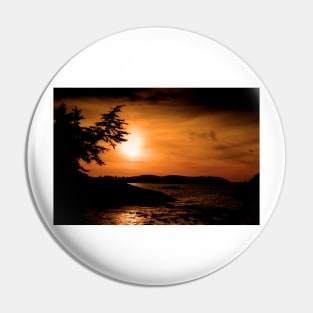 Sunset Long Beach Tofino Vancouver Island Canada Pin