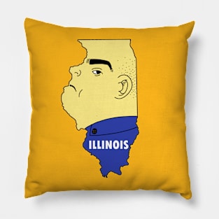 A funny map of Illinois Pillow