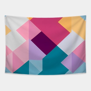 Abstract Geometric Pattern, pastel color scheme Tapestry