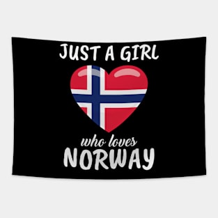 Just A Girl Who Loves Norway Tapestry