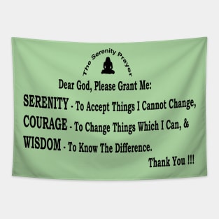 The Serenity Prayer - Wall Art with Black Font Tapestry