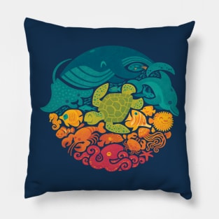 Aquatic Rainbow Pillow