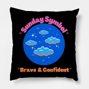 Sunday symbol and a positive meaning. Pillow