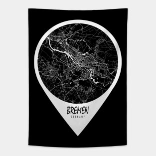 Bremen, Germany City Map - Travel Pin Tapestry