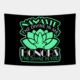 Namaste, The Divine in Me Honors Yoga Tapestry