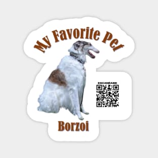 Cute aristocratic dog - BORZOI Magnet