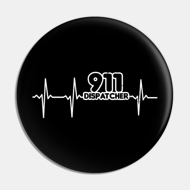 911 Dispatcher Shirt | Heartbeat ECG Gift Pin by Gawkclothing