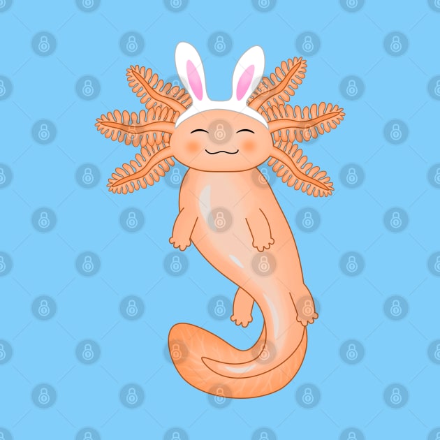 Orange Easter Axolotl by Purrfect