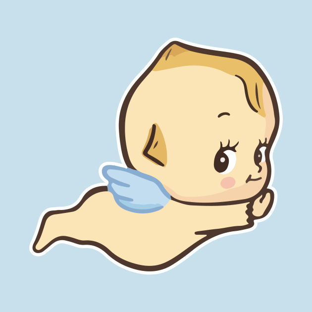 Cute flying kewpie baby angel by Zakuro