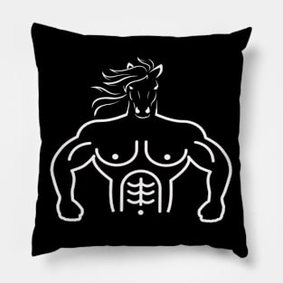 bodybuilding horse design Pillow