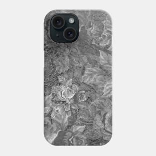 Gray Rose Pattern Phone Case