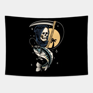 Grim Reaper Fishing Tapestry