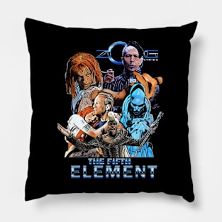 Fifth Element Inspired T-Shirt - Futuristic Style for Cosmic Enthusiasts Pillow